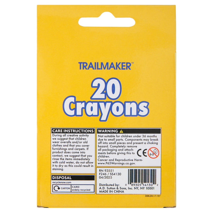 Crayons 20-Pack - BagsInBulk.ca