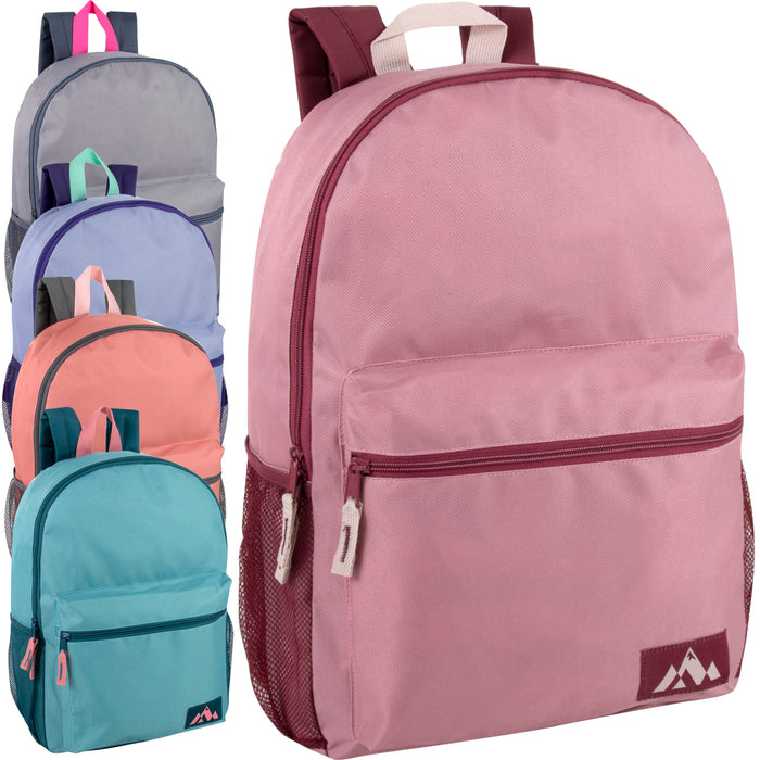 Classic 18 Inch Front Pouch Backpack - Girls 5 Colors - BagsInBulk.ca