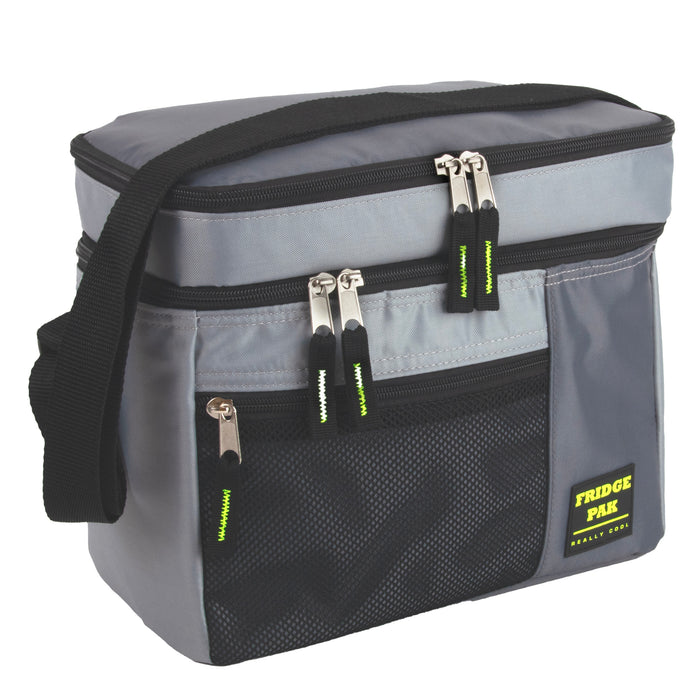 Fridge Pak 12-Can Cooler Bag With Front Mesh Pocket- 3 Colors - BagsInBulk.ca