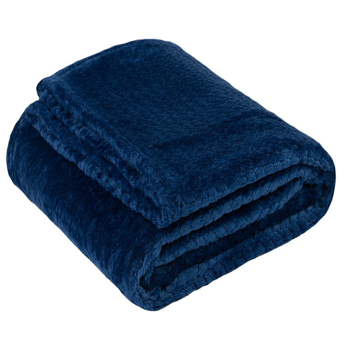 Soft Waffle Fleece Throw Blankets (250 GSM) - BagsInBulk.ca