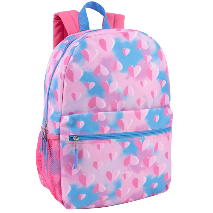 17 Inch Kids Printed Backpacks With Side Pockets - Girls Assortment - BagsInBulk.ca