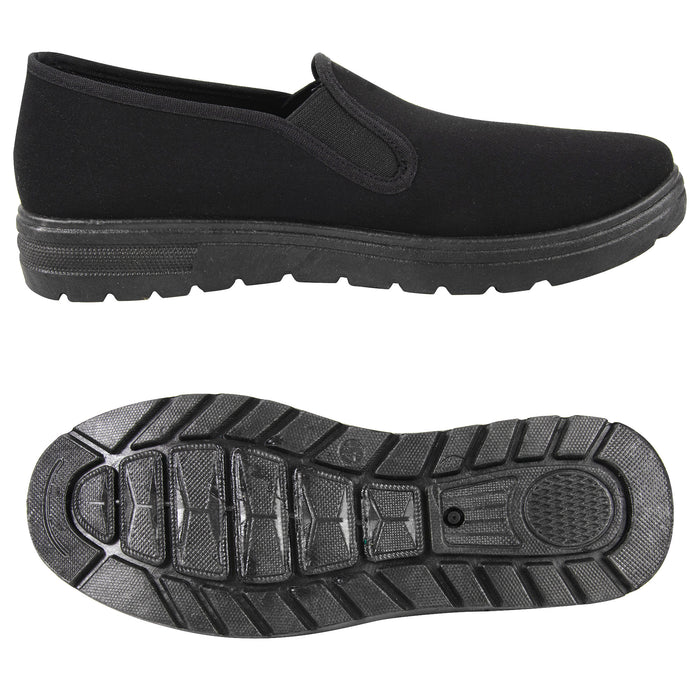 Adult Slip-on Shoes - Black - BagsInBulk.ca
