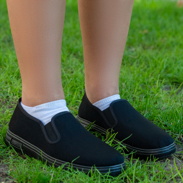Adult Slip-on Shoes - Black - BagsInBulk.ca