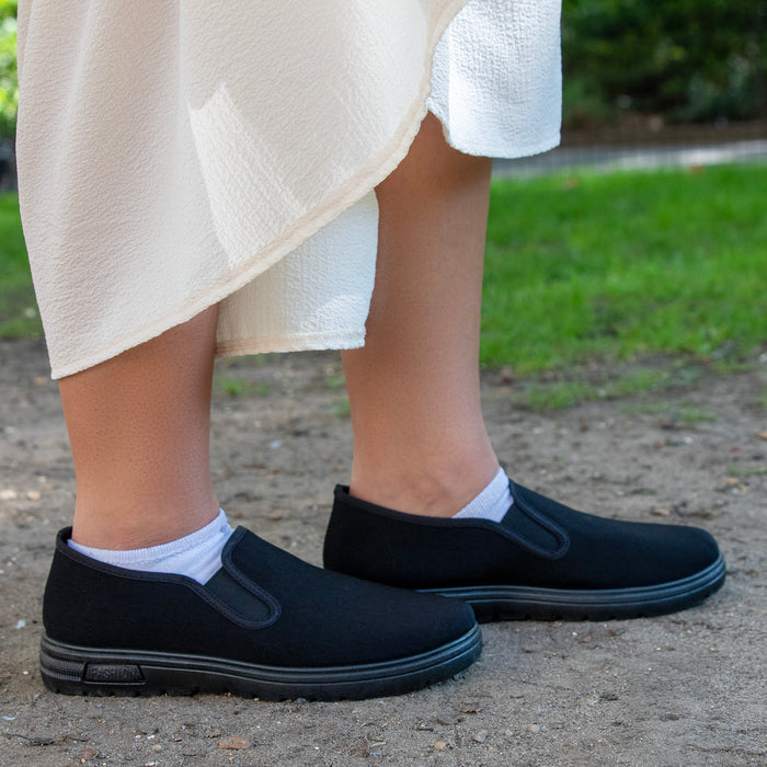 Adult Slip-on Shoes - Black - BagsInBulk.ca