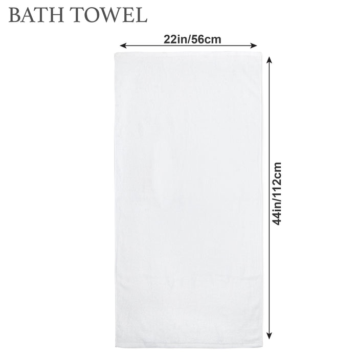 Plush Bath Towel - White - BagsInBulk.ca