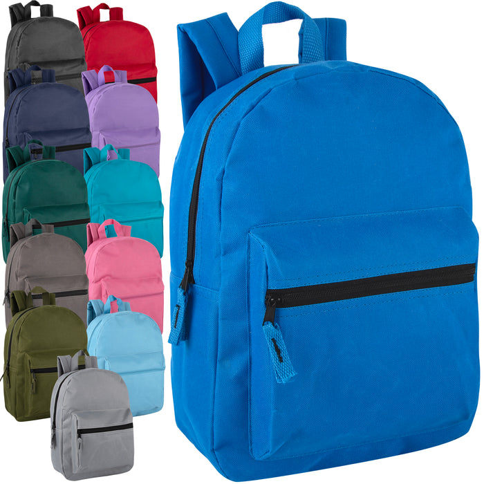 15 Inch Basic Classic Backpack - BagsInBulk.ca