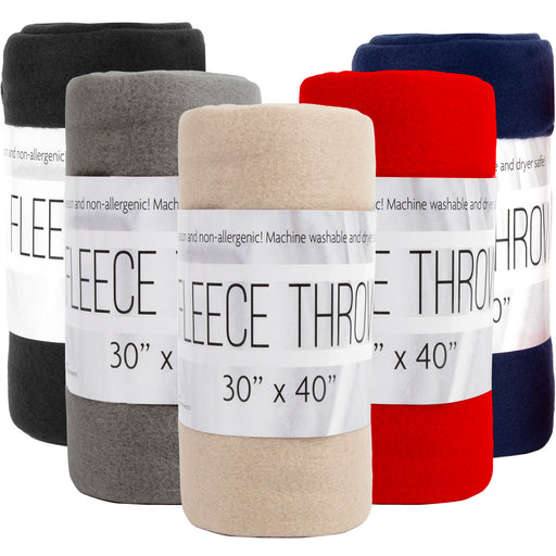 Fleece Kids Blanket 30" x 40" - 5 Assorted Colors - BagsInBulk.ca