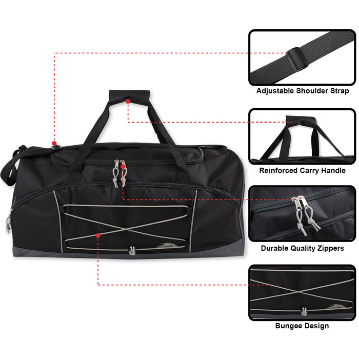 26 Inch Trailmaker Bungee Duffel Bag - BagsInBulk.ca