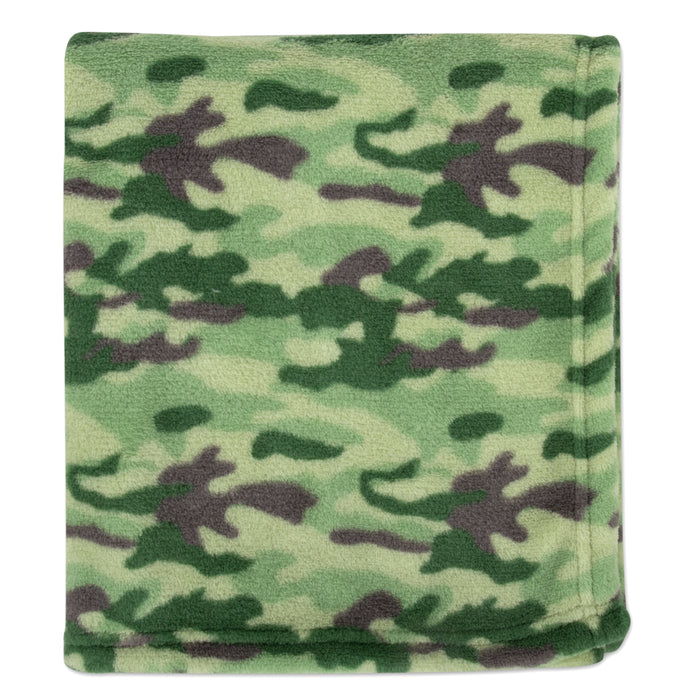 Printed Blankets 36" x 30" 2-pack - Dinosaur + Camo - BagsInBulk.ca