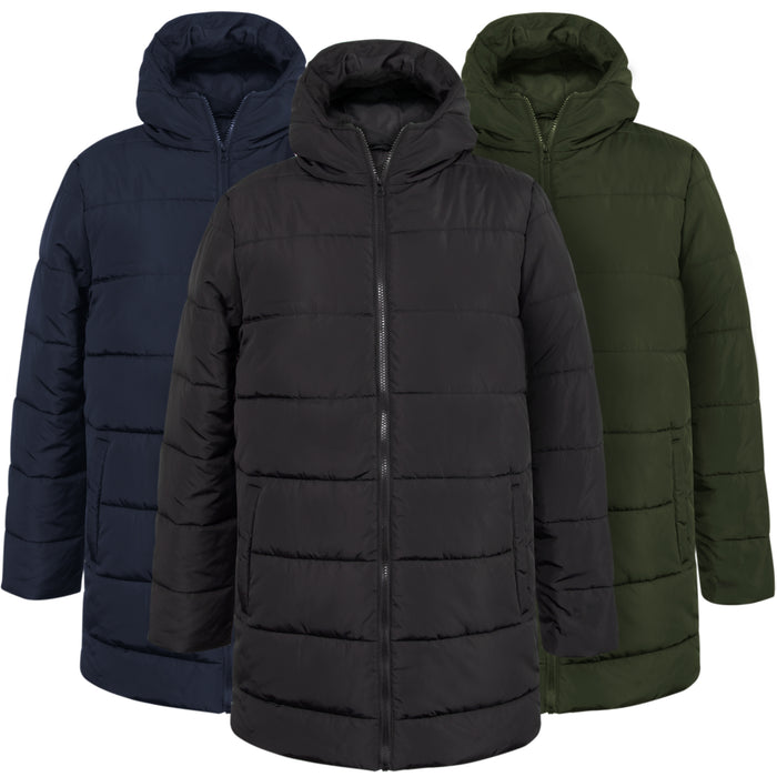 Men's Hooded Puffer Winter Coat - 3 Colors - BagsInBulk.ca