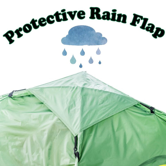 Dome Tent 4-Person - Bright Green - BagsInBulk.ca