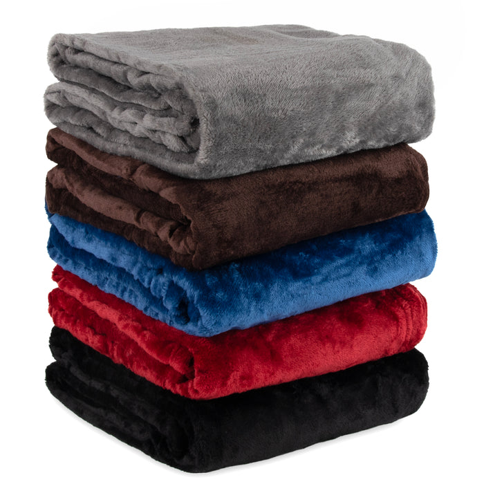 Soft Sherpa Fleece Blankets 50" x 60" - BagsInBulk.ca