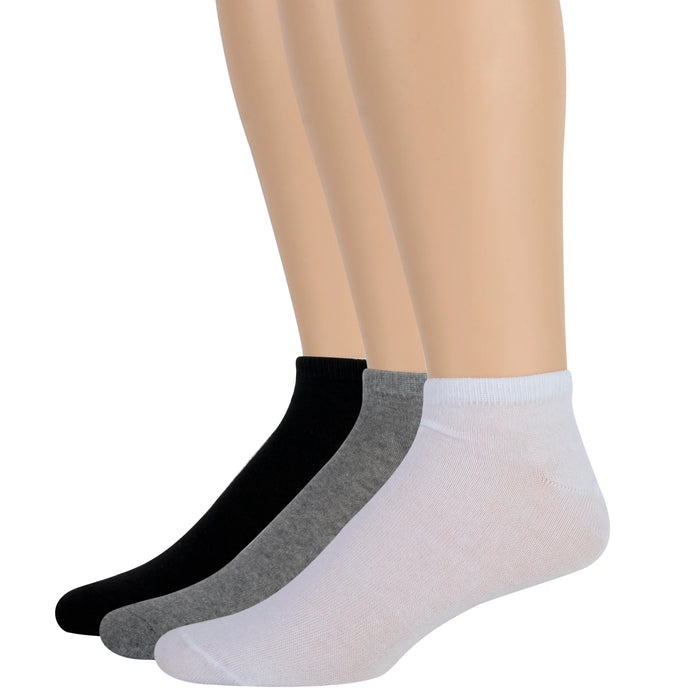 Women's Solid Ankle Socks - BagsInBulk.ca