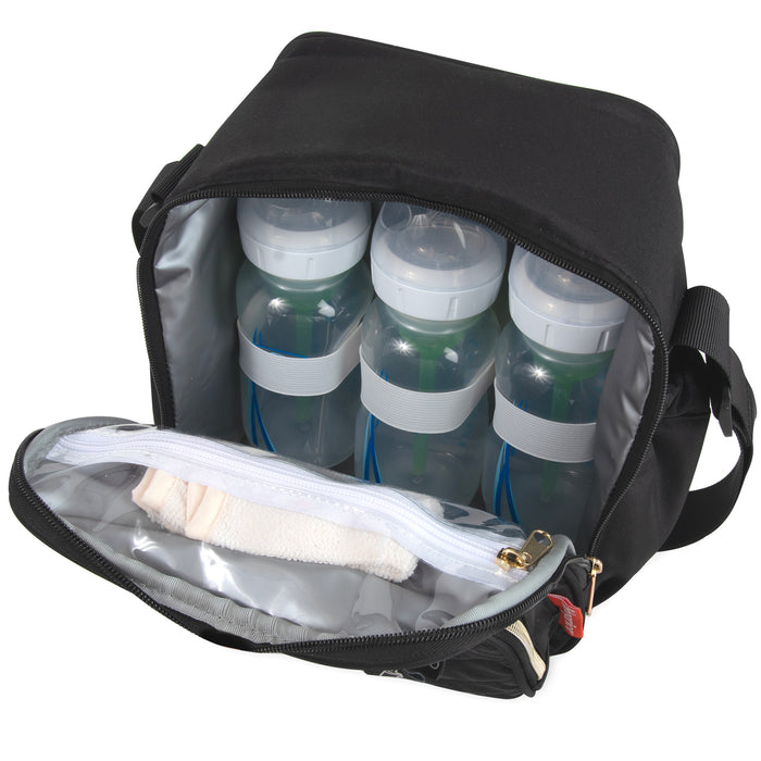 Fisher Price Quilted Cooler Baby Bottle Bag - Black - BagsInBulk.ca