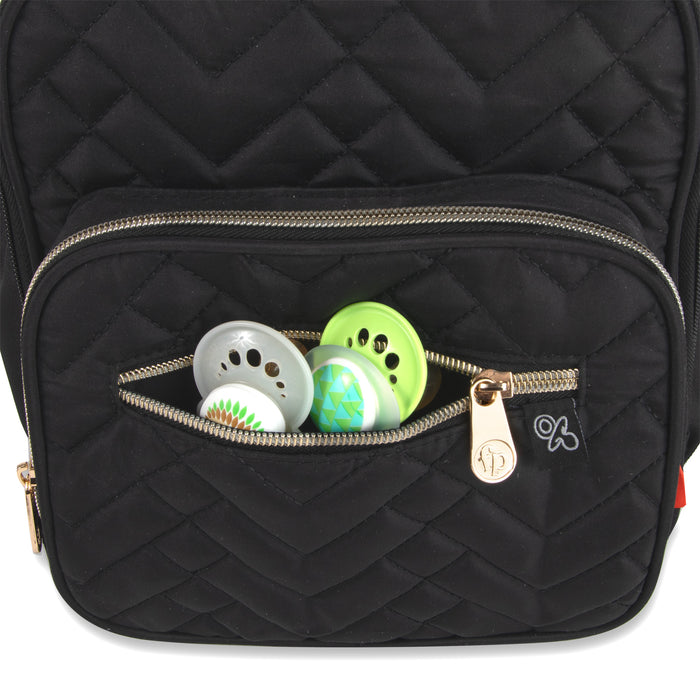 Fisher Price Quilted Cooler Baby Bottle Bag - Black - BagsInBulk.ca