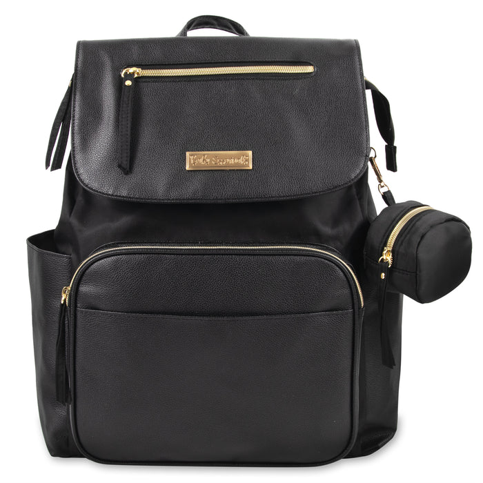 Baby Essentials Vegan Leather Diaper Bag - Black - BagsInBulk.ca