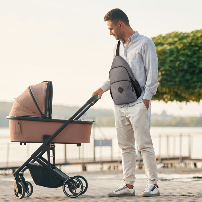 Baby Essentials Sling Pouch Diaper Bag - Grey - BagsInBulk.ca