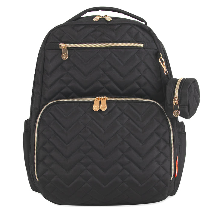 Fisher Price Morgan Diaper Backpack Bag 3-Piece Set - Black - BagsInBulk.ca