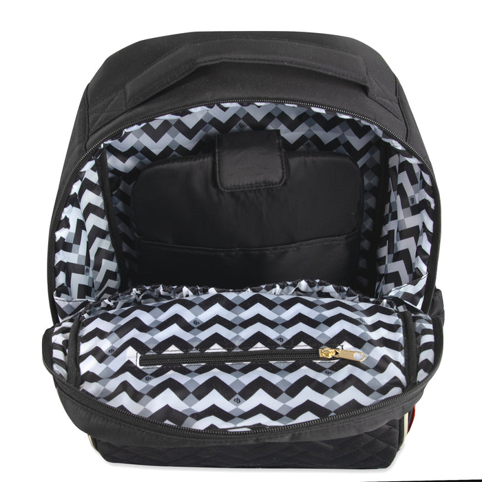 Fisher Price Morgan Diaper Backpack Bag 3-Piece Set - Black - BagsInBulk.ca