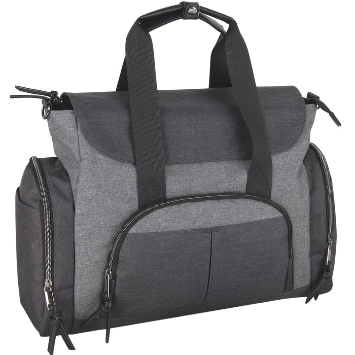 Baby Essentials 2 In 1 Convertible Duffel Tote Diaper Bag - Grey - BagsInBulk.ca