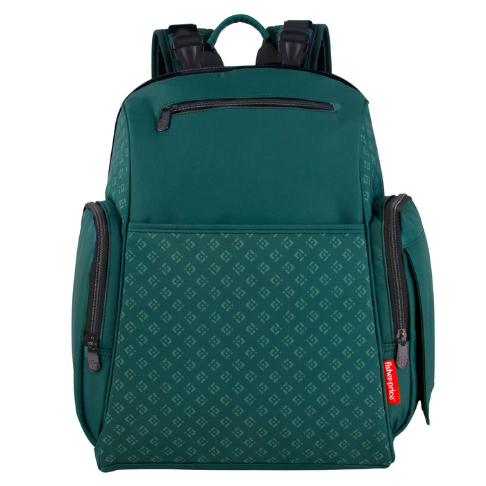 Fisher Price Gemma Diaper Backpack 2 Pc- Green - BagsInBulk.ca