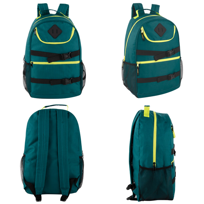 18 Inch Double Buckle Backpack - 4 Colors - BagsInBulk.ca