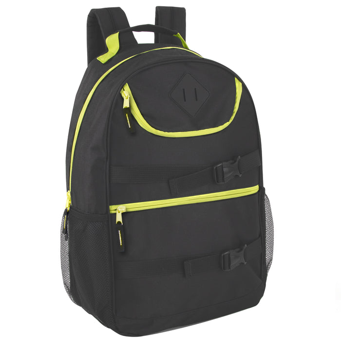 18 Inch Double Buckle Backpack - 4 Colors - BagsInBulk.ca
