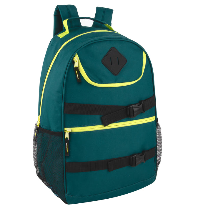 18 Inch Double Buckle Backpack - 4 Colors - BagsInBulk.ca
