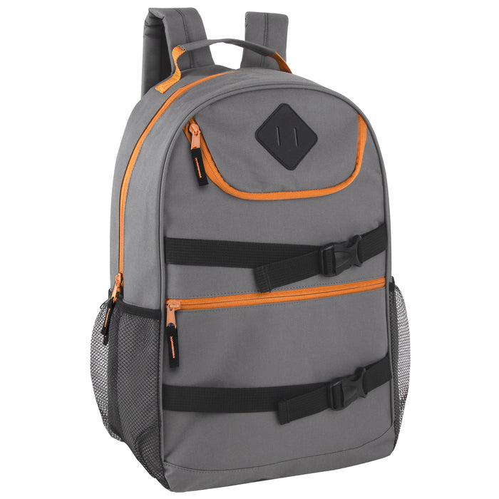 18 Inch Double Buckle Backpack - 4 Colors - BagsInBulk.ca