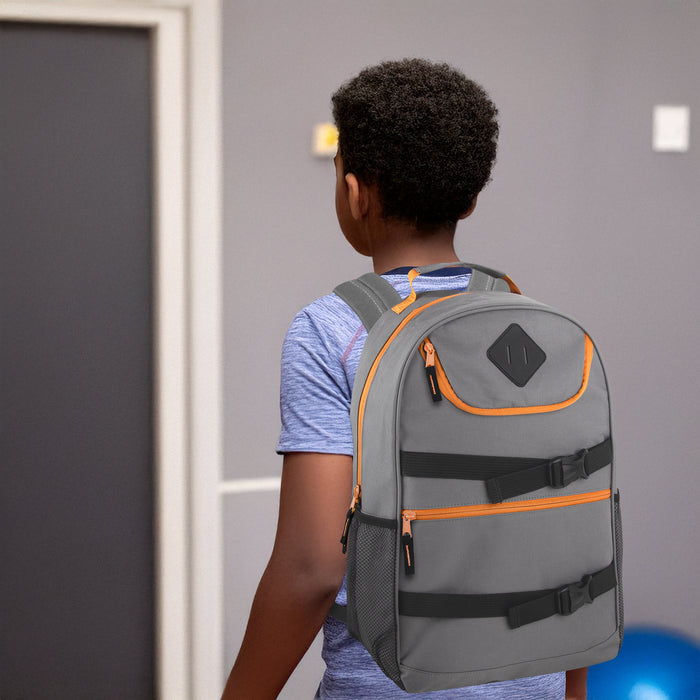 18 Inch Double Buckle Backpack - 4 Colors - BagsInBulk.ca