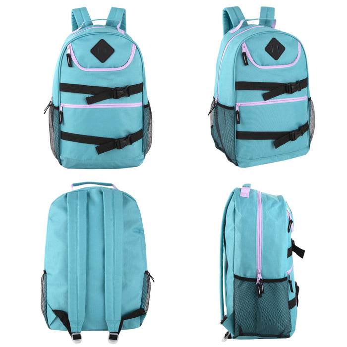 18 Inch Double Buckle Backpack - 4 Girls Colors - BagsInBulk.ca