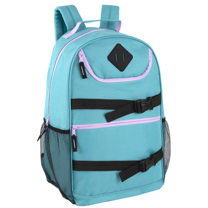 18 Inch Double Buckle Backpack - 4 Girls Colors - BagsInBulk.ca