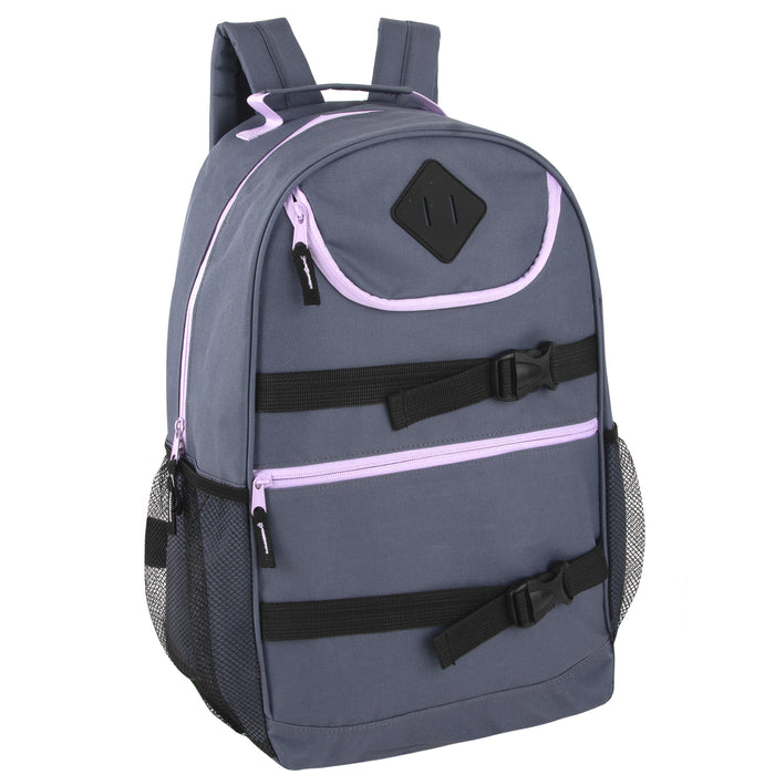 18 Inch Double Buckle Backpack - 4 Girls Colors - BagsInBulk.ca