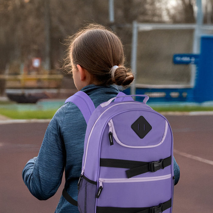 18 Inch Double Buckle Backpack - 4 Girls Colors - BagsInBulk.ca