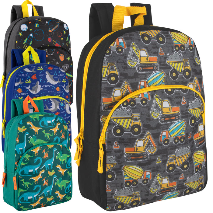 15 Inch Character Backpacks - Boys Assortment - BagsInBulk.ca