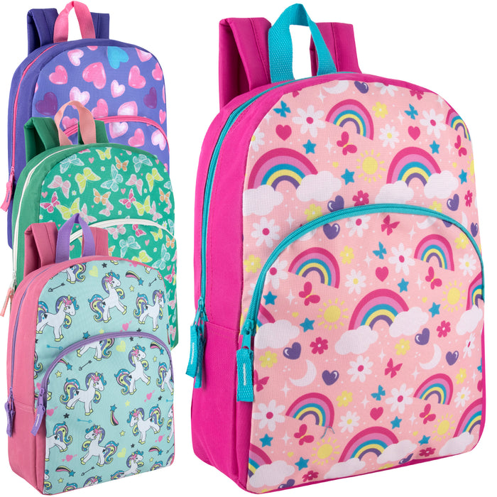 15 Inch Character Backpacks - Girls - BagsInBulk.ca