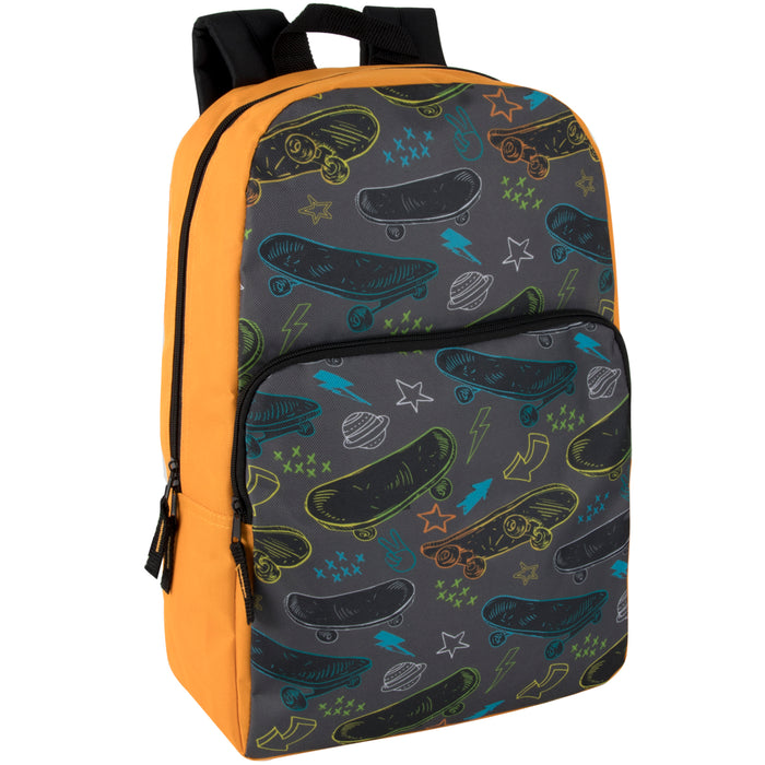 17-Inch Printed Backpacks- Boys - BagsInBulk.ca