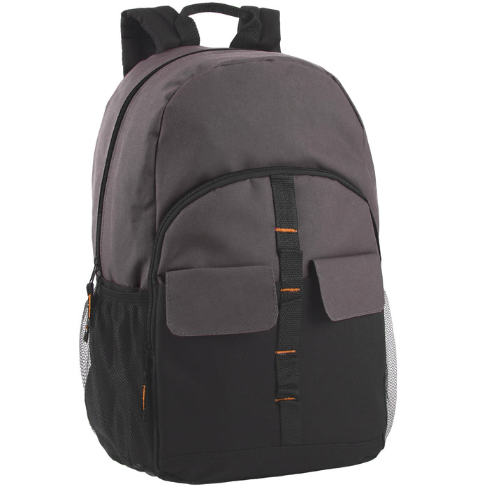 18 Inch Double Flap & Daisy Chain Backpack - 3 Colors - BagsInBulk.ca