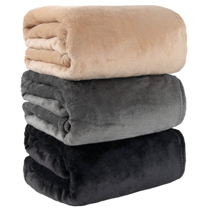 Cozy Luxe Large Throw Blankets 80" x 60" - BagsInBulk.ca