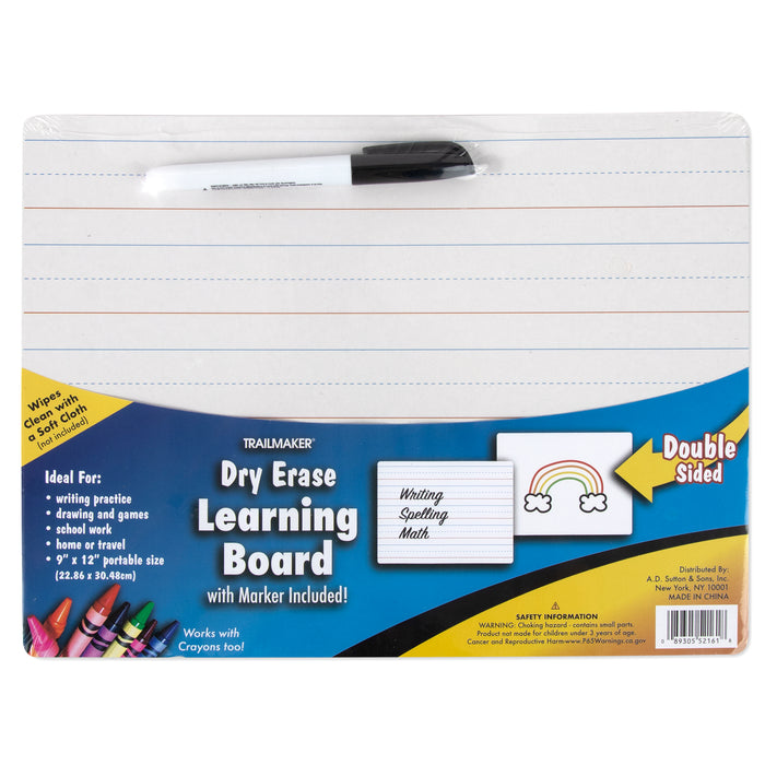 Dry Erase Board with Marker - 9" x 12" - BagsInBulk.ca