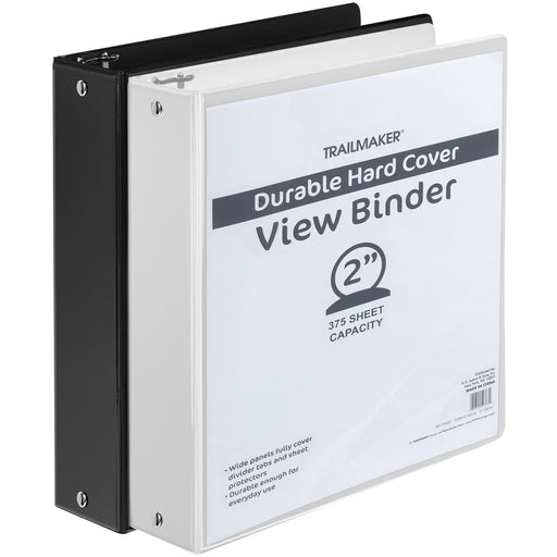 2-Inch Hard Cover 3-Ring Binders - BagsInBulk.ca