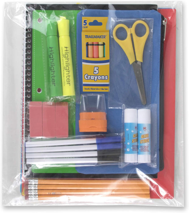 30 Piece School Supply Kit - BagsInBulk.ca