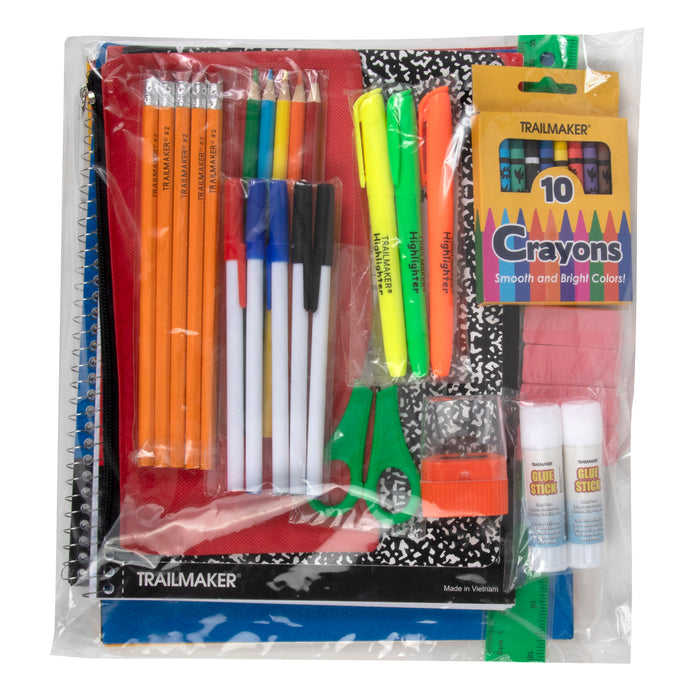 45 Piece School Supply Kit - BagsInBulk.ca