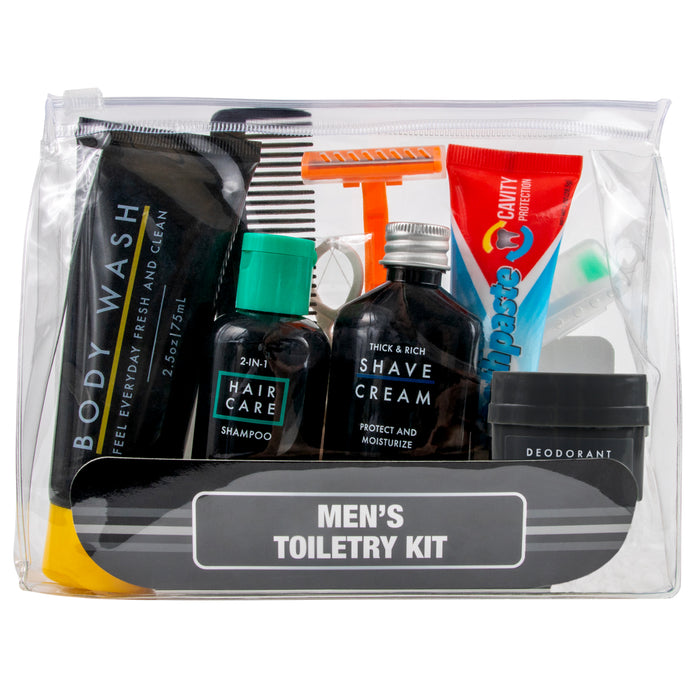 Men's 13-piece Toiletry Kit with Pouch - BagsInBulk.ca