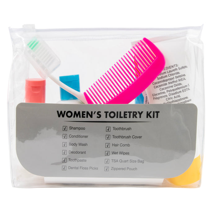 Women's 15-piece Toiletry Kit with Pouch - BagsInBulk.ca