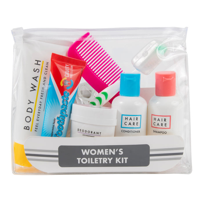Women's 15-piece Toiletry Kit with Pouch - BagsInBulk.ca