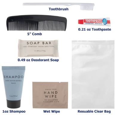 7-Piece Travel Hygiene Kit - BagsInBulk.ca