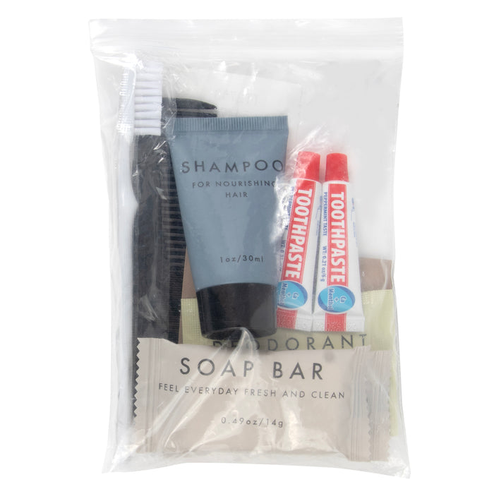 Deluxe Travel 10 Piece Travel Hygiene Kit - BagsInBulk.ca