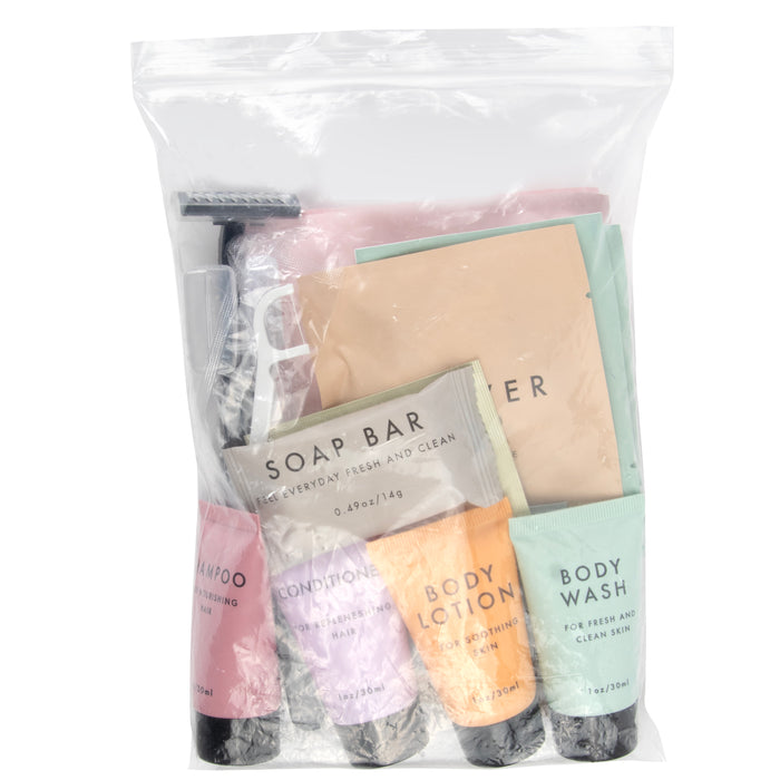 Premium Essentials Feminine 25-Piece Hygiene Kit - BagsInBulk.ca