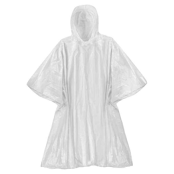 Disposable Rain Ponchos - Clear - BagsInBulk.ca